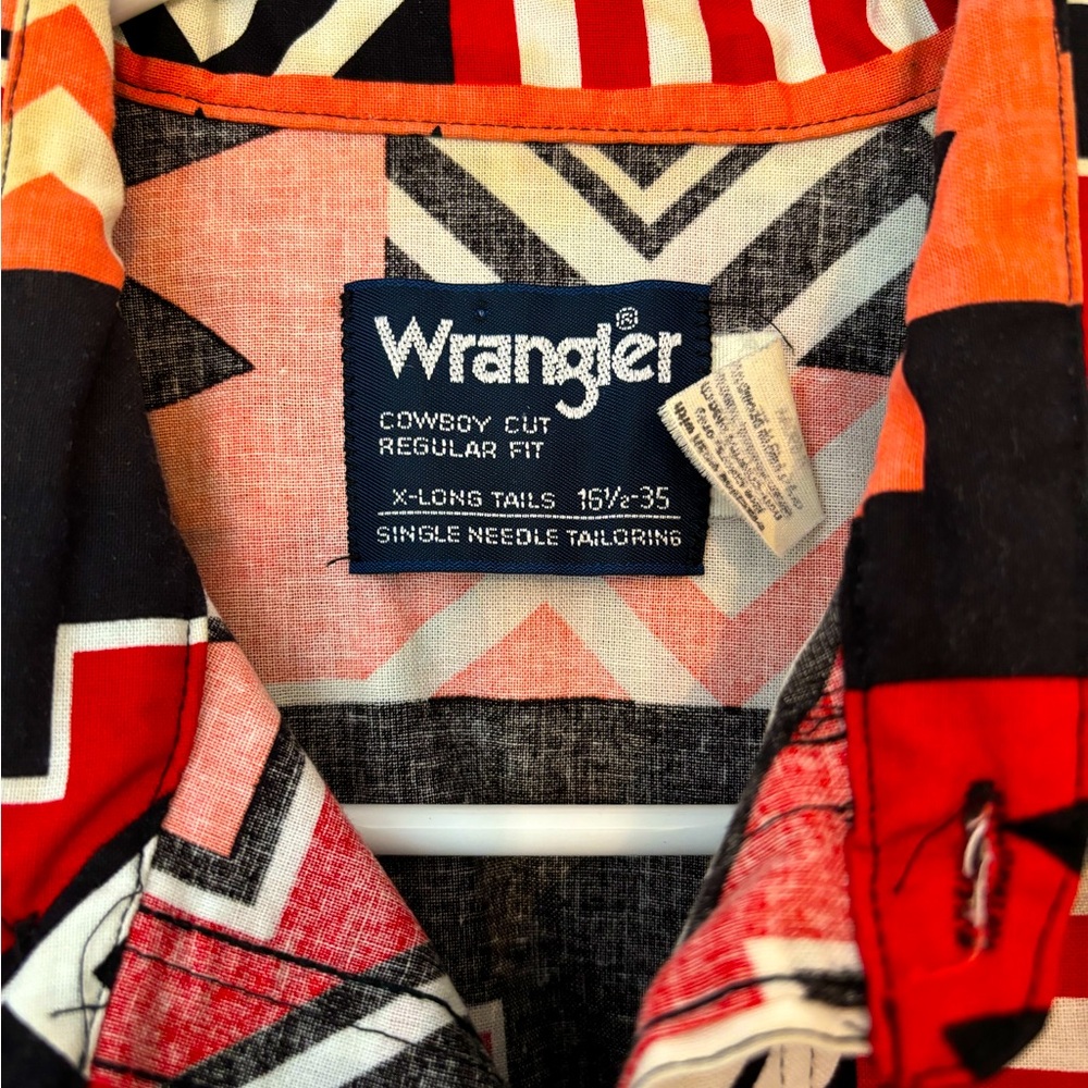 Vintage Wrangler RARE Single Stitch Button Down 🤠 - Picture 5 of 8